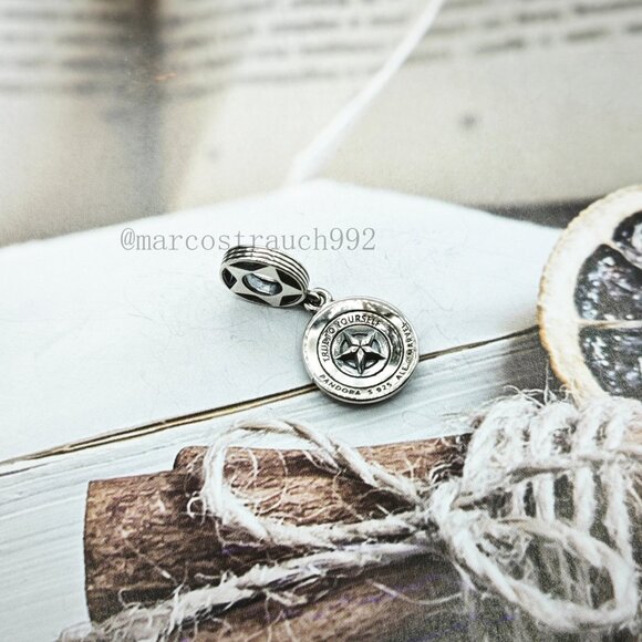 Pandora Marvel The Avengers Captain America Shield Dangle Charm - Picture 3 of 4